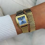 Foto de Reloj Cluse Gracieuse Petite Doble Acero, Azul Kyanita, Color Oro