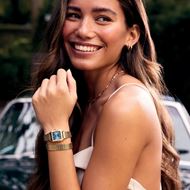 Foto de Reloj Cluse Gracieuse Petite Doble Acero, Azul Kyanita, Color Oro