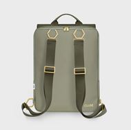 Foto de Mochila Cluse Le Réversible, color verde oliva claro y dorado