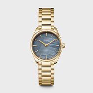 Foto de Reloj Cluse Féroce Mini de acero, color azul perla y dorado