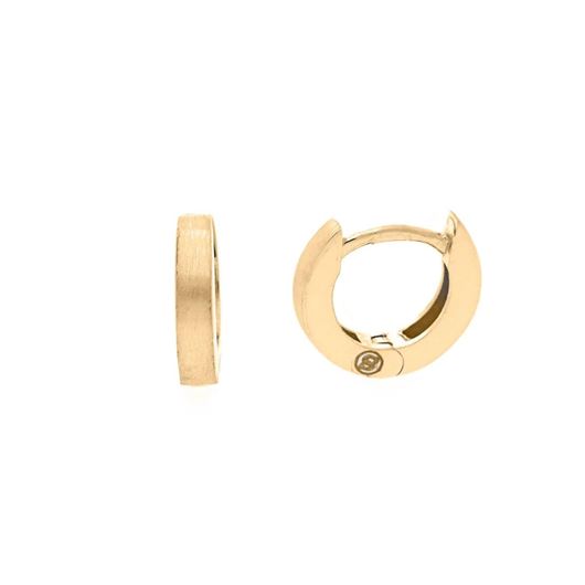 Foto de Pendientes aro de plata baño de oro mate 