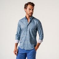 Foto de Camisa estampado floral azul medio slim fit