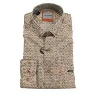 Foto de Camisa estampado geometrico slim fit tonos verdes 