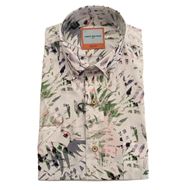 Foto de Camisa estampado floral verde y rosa manga corta regular fit