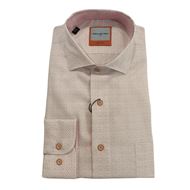 Foto de Camisa vestir micriestampado topitos rosa regular fit