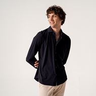 Foto de Camisa vestir negra regular fit tejido Fly