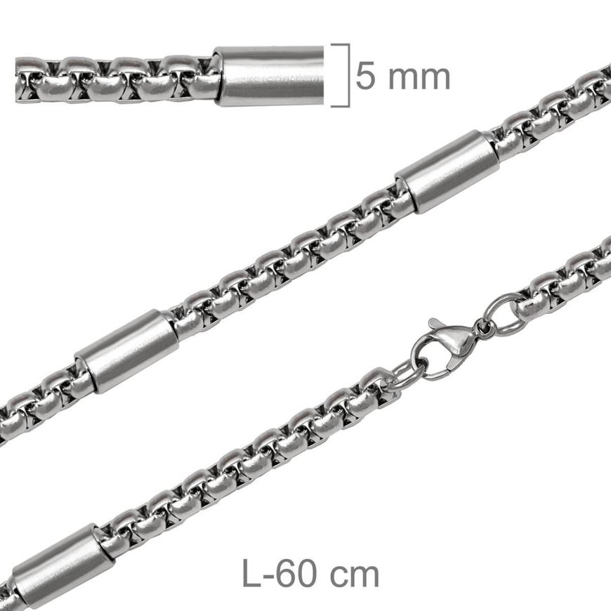 Foto de Cadena acero con tubos 5mm, 60cm longitud