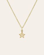 Foto de Colgante estrella de oro amarillo y circonitas 18kt 