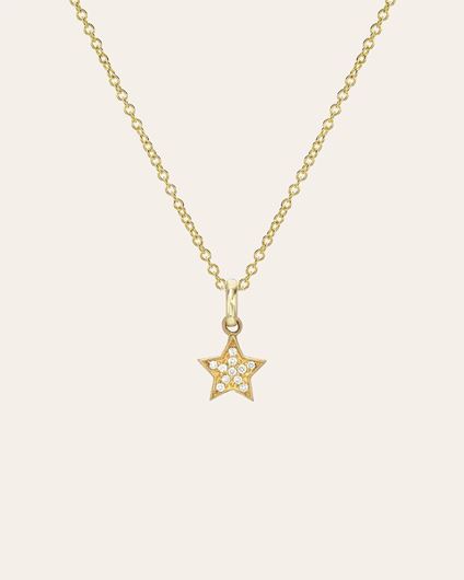 Foto de Colgante estrella de oro amarillo y circonitas 18kt 