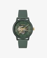 Foto de Reloj automático con correa de cuero color caqui