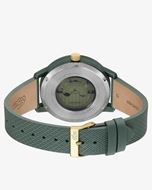 Foto de Reloj automático con correa de cuero color caqui