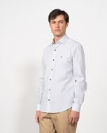 Foto de Camisa sport microestampado blanco y verde slim fit