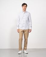 Foto de Camisa sport microestampado blanco y verde slim fit