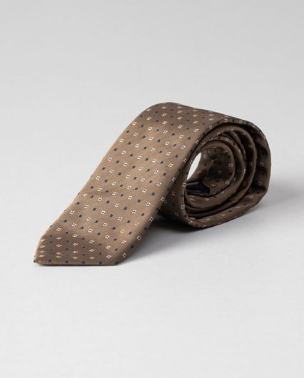 Picture of Corbata verde con estampado flores crudo