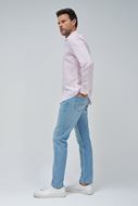 Foto de Camisa slim fit lino y algodón rosa claro
