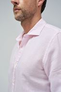 Foto de Camisa slim fit lino y algodón rosa claro