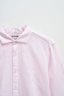 Foto de Camisa slim fit lino y algodón rosa claro