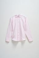 Foto de Camisa slim fit lino y algodón rosa claro