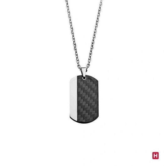 Picture of Collar con placa en carbono y acero 