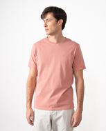 Foto de Camiseta en algodón tintado color rosa lavado