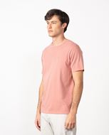 Foto de Camiseta en algodón tintado color rosa lavado