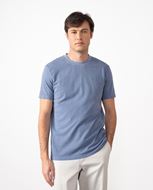 Foto de Camiseta en algodón tintado color azul lavado
