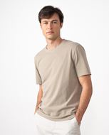Foto de Camiseta en algodón tintado color piedra