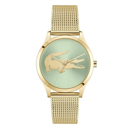 Foto de Reloj Lacoste turquesa malla milanesa dorada 36mm