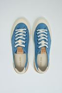 Foto de Zapatilla denim azul y cuero beige 