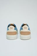 Foto de Zapatilla denim azul y cuero beige