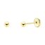 Foto de Pendientes dormilones bola oro blanco 18kt 4 mm