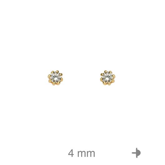 Foto de Dormilones puntos de luz de 8 garras en oro amarillo 18kt