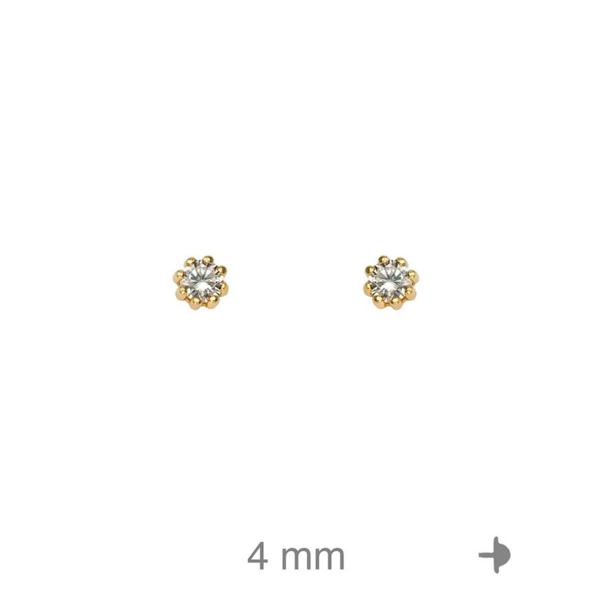 Foto de Dormilones puntos de luz de 8 garras en oro amarillo 18kt