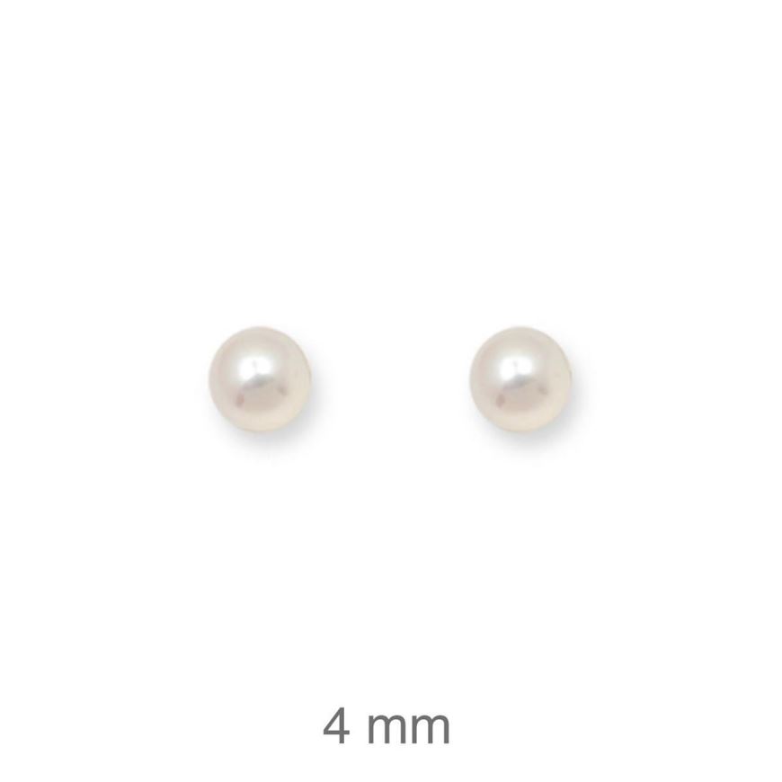 Foto de Pendientes dormilones oro amarillo 18kt y perlas 4 mm