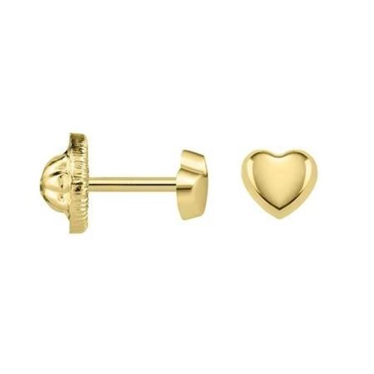 Foto de Pendientes de bebé corazones en oro amarillo 18kt