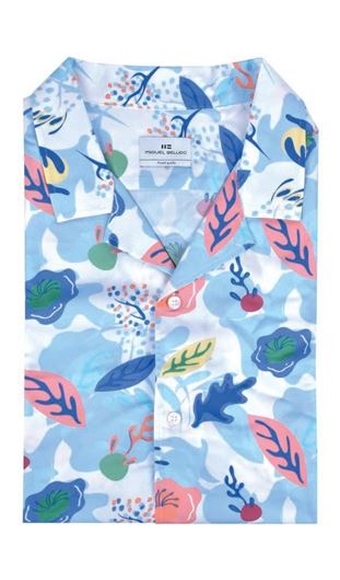 Picture of Camisa cuello bolero estampado corales