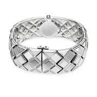 Foto de Reloj Curiosa Bangle Pulsera de cristal, Tono plateado, Acero inoxidable