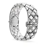 Foto de Reloj Curiosa Bangle Pulsera de cristal, Tono plateado, Acero inoxidable