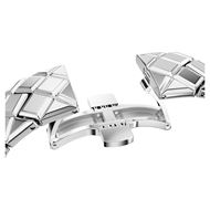 Foto de Reloj Curiosa Bangle Pulsera de cristal, Tono plateado, Acero inoxidable