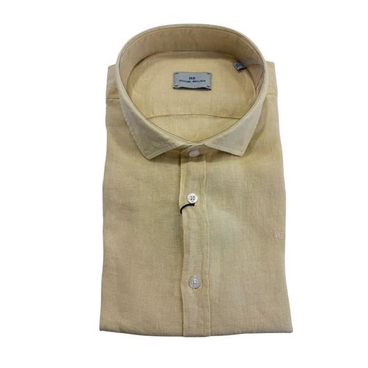 Picture of Camisa regular fit de lino 100% color vainilla
