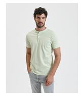 Foto de Polo manga corta cuello panadero color verde lima