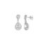 Foto de Pendientes plata rodio cristal blanco peras circonitas blancas