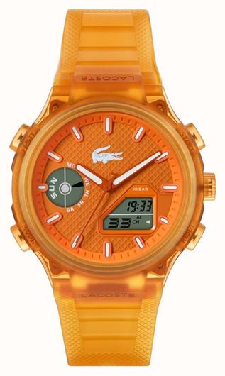 Foto de Reloj Lacoste LC33 Dual Display multifunción Silicona naranja translúcido