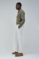 Foto de Pantalón largo de lino y algodón color blanco