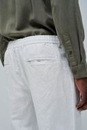 Foto de Pantalón largo de lino y algodón color blanco
