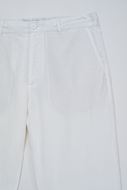 Foto de Pantalón largo de lino y algodón color blanco