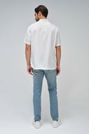 Foto de Camisa manga corta en denim ligero color blanco