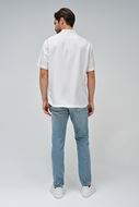 Foto de Camisa manga corta en denim ligero color blanco