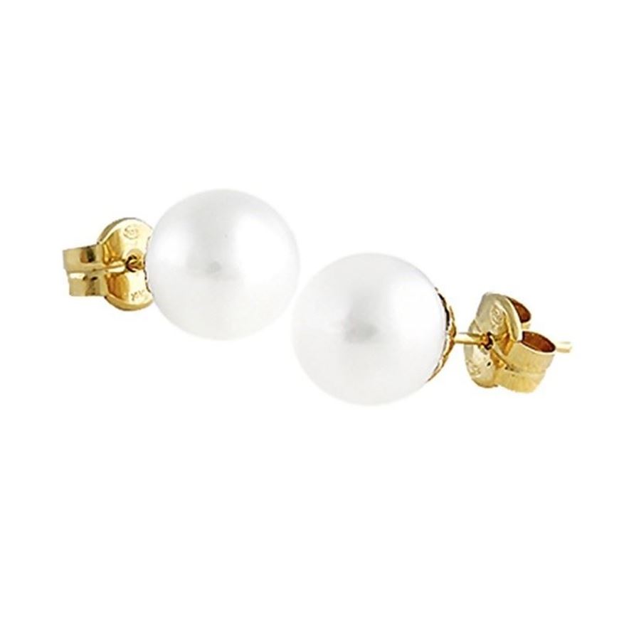 Foto de Pendientes oro amarillo 18kt y perlas cultivadas 9mm