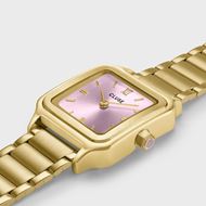 Foto de Reloj Cluse Gracieuse Petite de acero, color malva rosa y dorado.